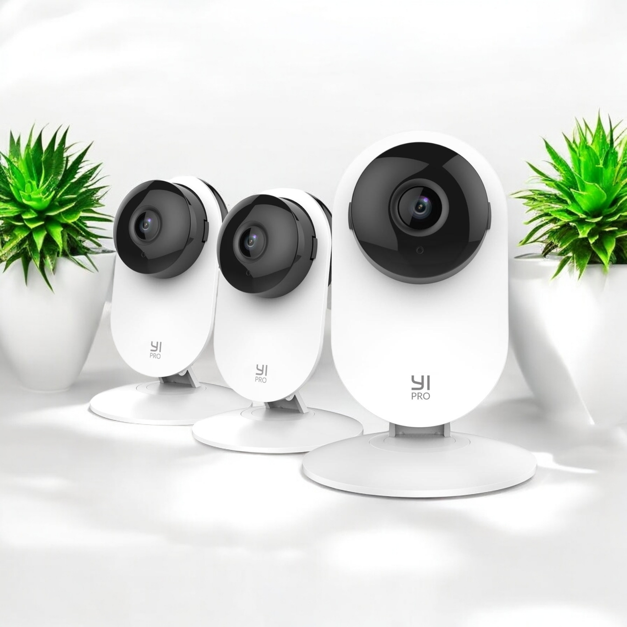 Камера Xiaomi YI Home 2K PRO Family Pack (комплект 3шт, білі, виявлення плачу, 2K, 111°, Wi-Fi, 4x зум, Baby Cry)