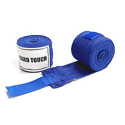 Бинти для бокса HARD TOUCH 3,5 м (2шт) бавовна колір синій