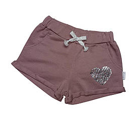 Дитячі шорти з принтом-серцем (розмір 98)