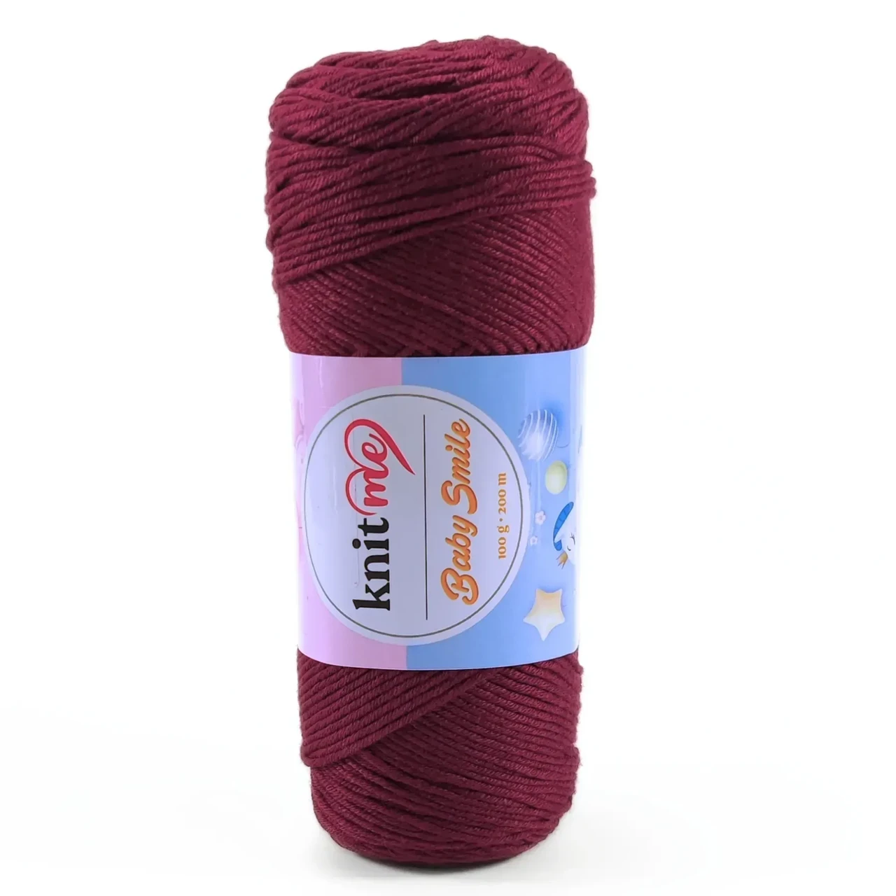 Пряжа Baby Smile/Бебі Смайл, бордовий KSN042, Knit Me, фото 1