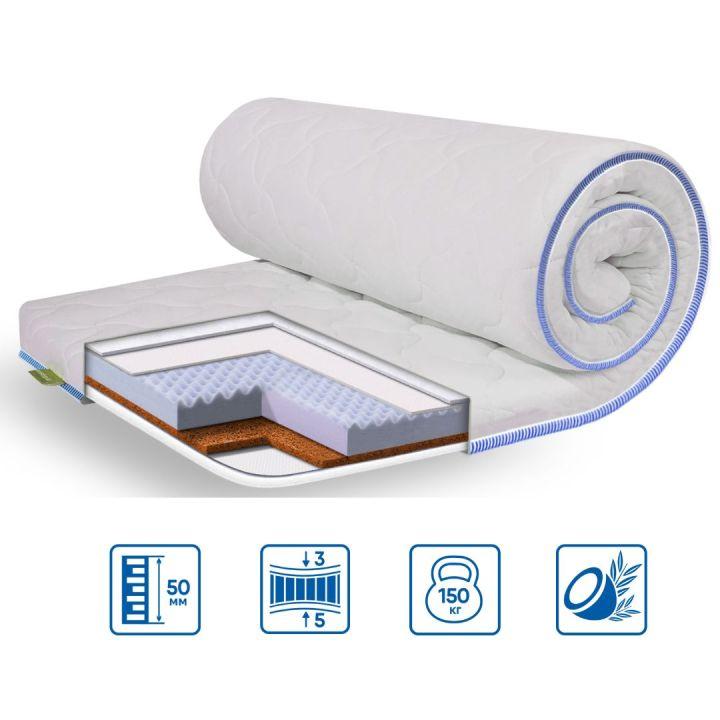 Тонкий  матрац-топер на диван Cocos Massage 180х200, ТМ Eurosleep, фото 1