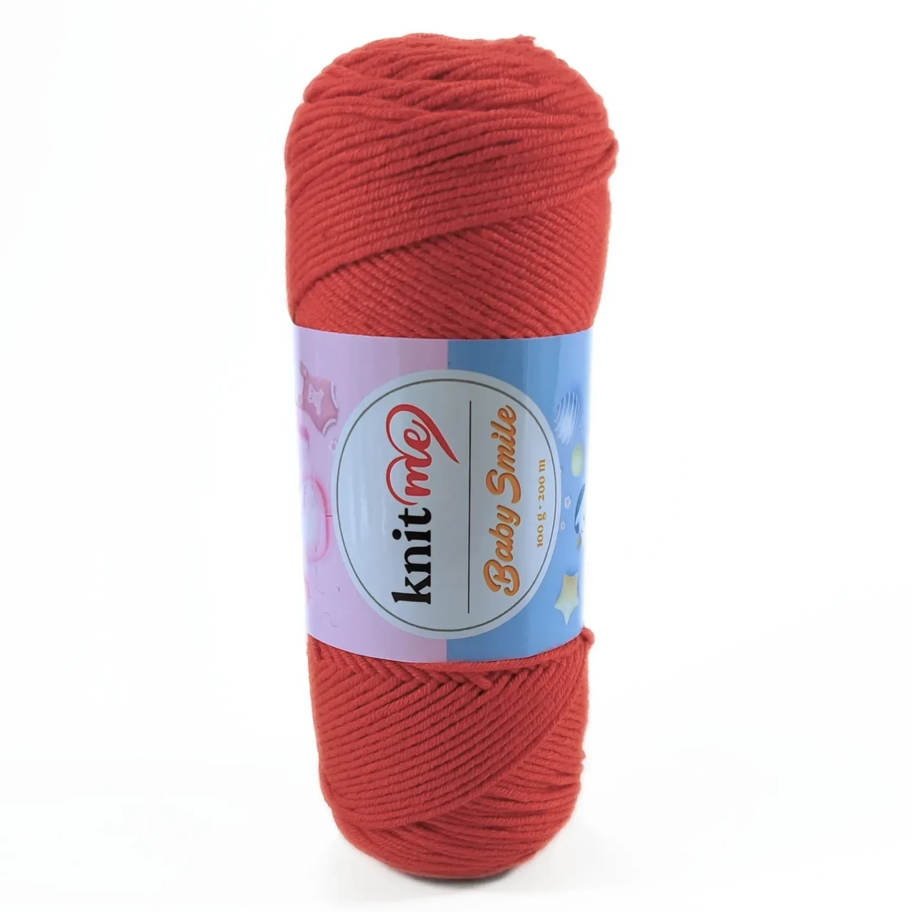 Пряжа Baby Smile/Бебі Смайл, червоний корал KNS037, Knit Me, фото 1