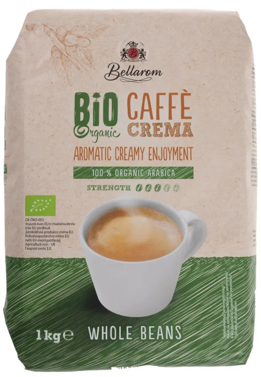 ОРИГІНАЛ! Кава в зернах Bellarom BIO Organic Caffe Crema 1000г, 100% Arabica органічна