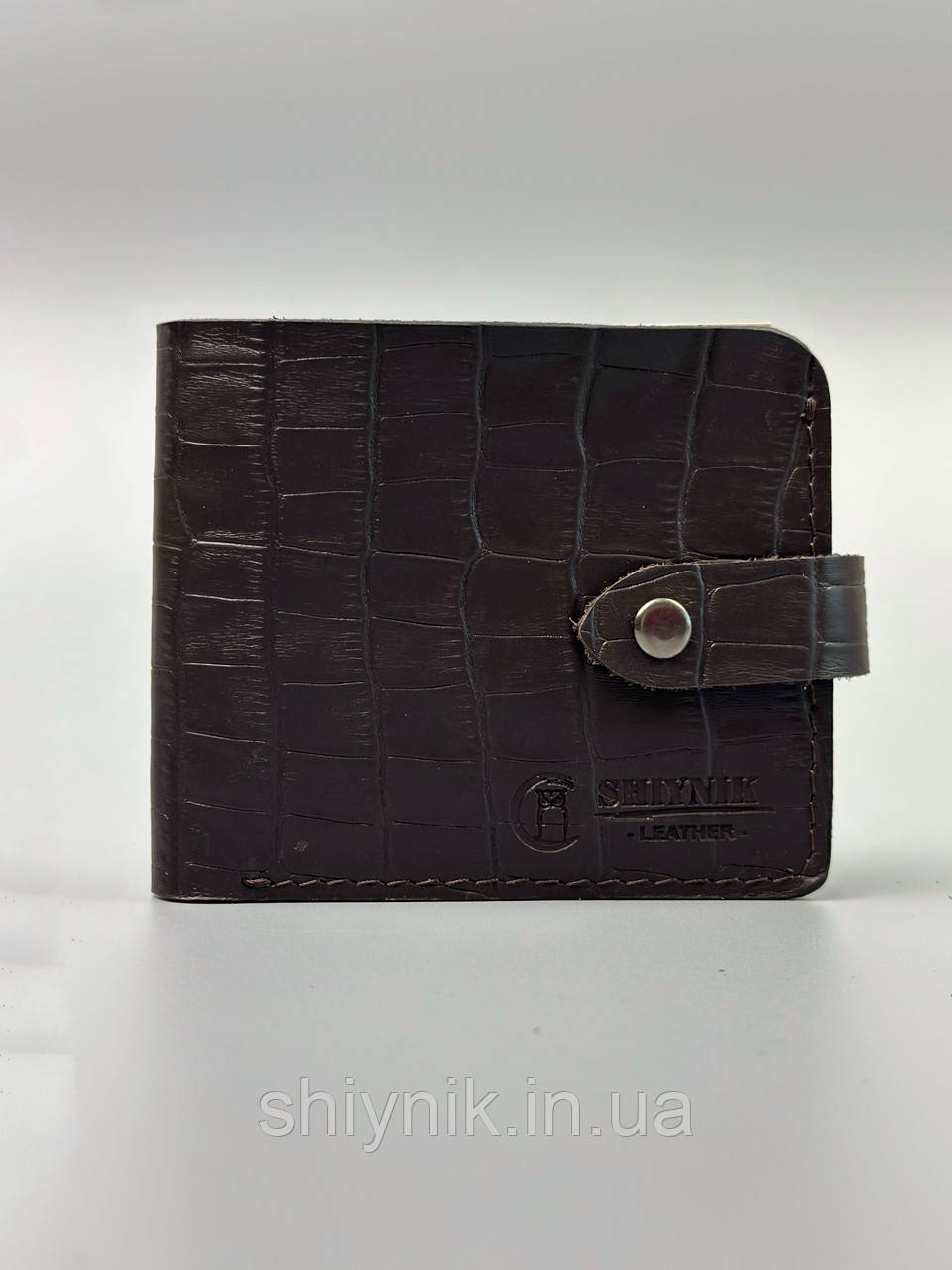 Гаманець шкіряний DELI Card коричневий кроко, фото 1