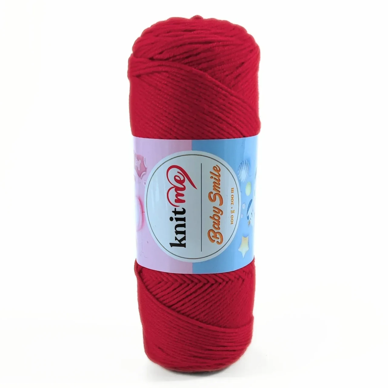 Пряжа Baby Smile/Бебі Смайл, червоний KNS041, Knit Me, фото 1