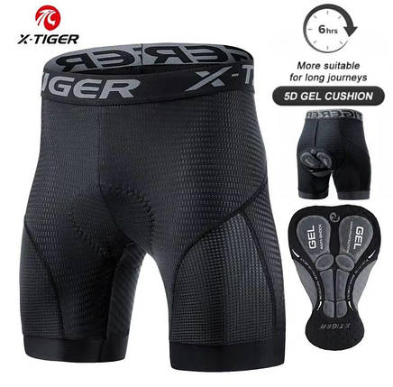 Велошорти X-tiger з гелевим памперсом 2 см (5D GEL), фото 1