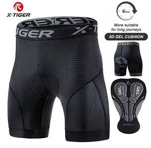 Велошорти X-tiger з гелевим памперсом 2 см (5D GEL)
