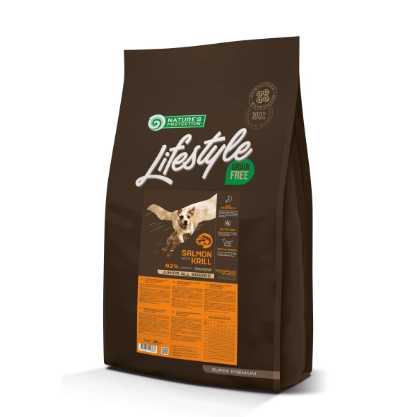 Сухий корм для юніорів Nature's Protection (Нейчерс Протекшен) Lifestyle Junior з лососем та крилем 10 кг
