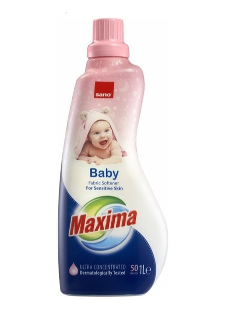 Ультраконцентрований пом'якшувач для білизни Sano Baby 1 л 50 прань, фото 1