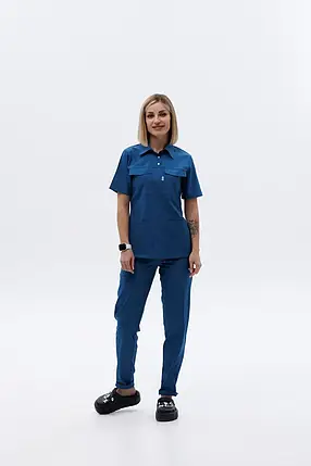 Медичний стрейч костюм Мірасоль, Джинс, фото 1