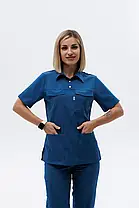 Медичний стрейч костюм Мірасоль, Джинс, фото 3