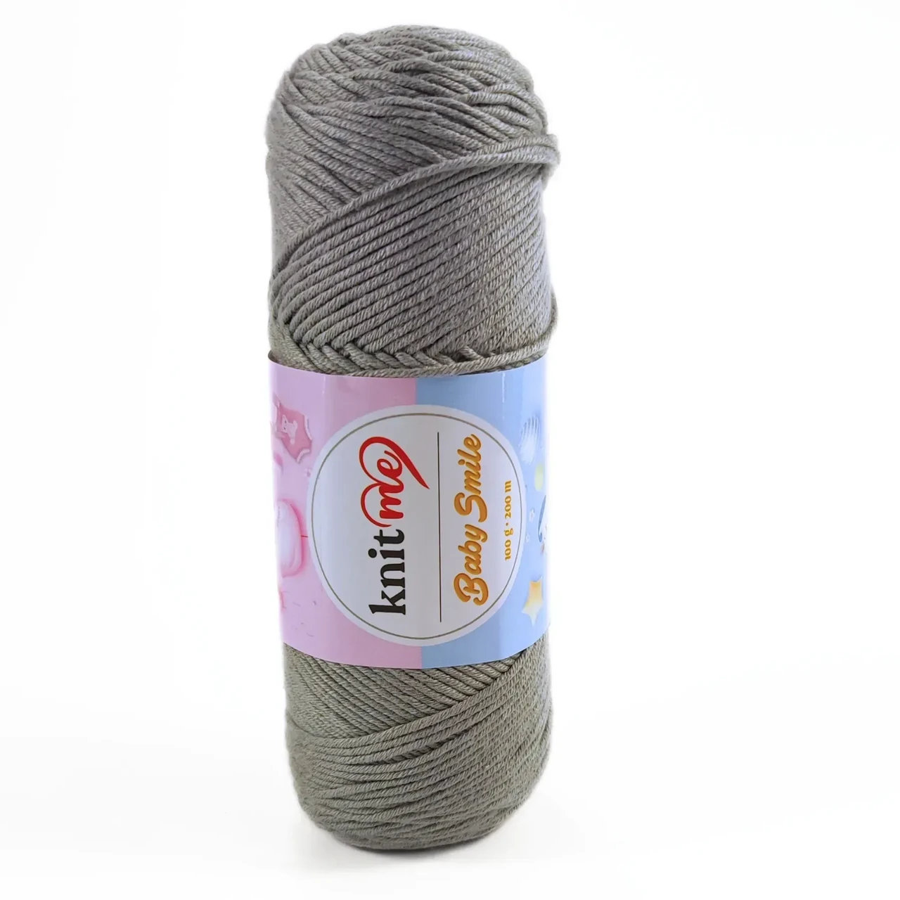 Пряжа Baby Smile/Бебі Смайл, сірий KNS081, Knit Me, фото 1
