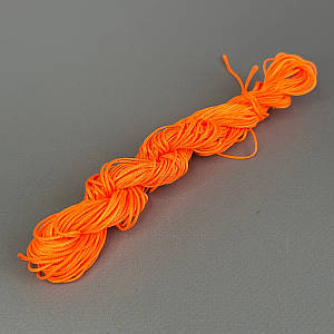 (18 метрів) Шнур нейлоновий, капроновий (шамбала) 1 мм - Оранж неон