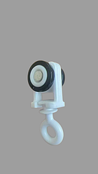 Бігунок для електрокарніза Torro, Somfy на ролику Білий (Тихий гумовий ролик)