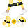 Резинка для фітнесу та спорту із тканини 4FIZJO Hip Band 10-15 кг Black/Yellow (P-5907739310309), фото 3