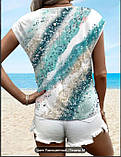 Блузка літня жіноча рукав короткий 46-48 р., фото 3