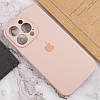 Силіконовий чохол для iPhone 14 Pro Max - Full Camera з мікрофіброю (Лого), Pink Sand, фото 5