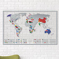 Скретч Постер Карта 1DEA.ME Travel Map AIR Flags