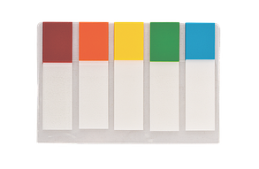 Закладки пластикові, NEON, з клейким шаром, 45x12 мм, 5 кол. по 20 арк. BM.2305-98