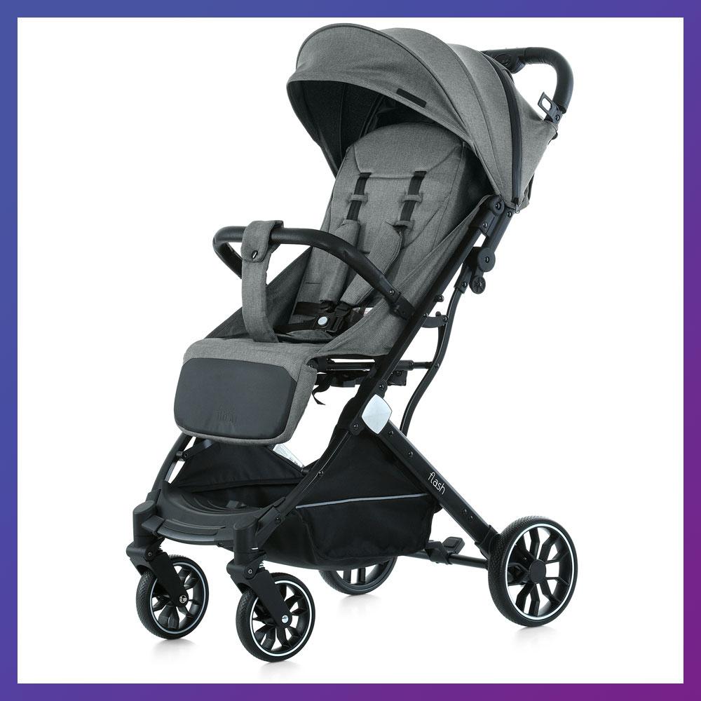 Дитяча коляска-книжка з регульованою спинкою Bambi M 5727-1 FLASH Stone Gray Сірий, фото 1