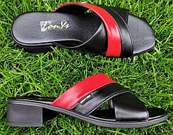 Сабо шкіряні жіночі на підборах від виробника модель ЛОН25-533