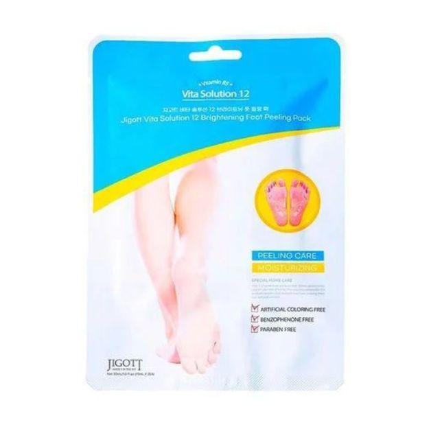 Пілінг-шкарпетки для ніг Jigott Vita Solution 12 Brightening Foot Peeling Pack, фото 1