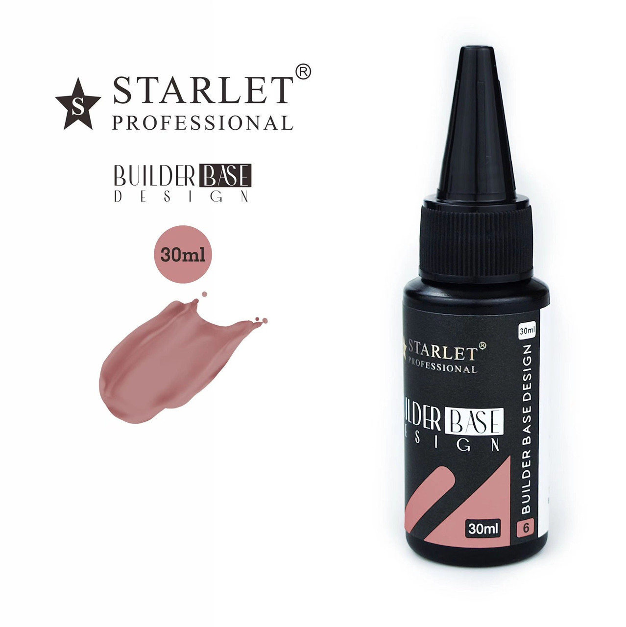 База для нарощування Starlet Professional Builder Base #6, 30 мл