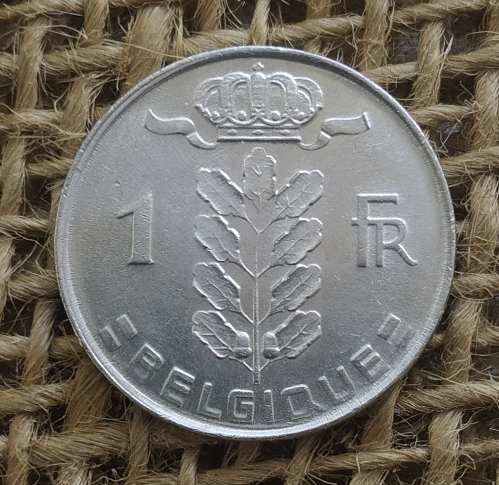 1 франк 1975 року. Бельгiя