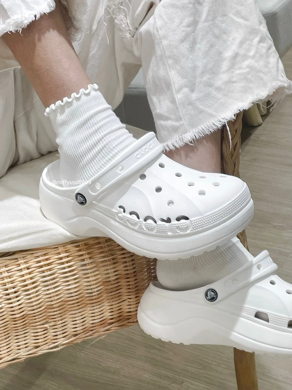 Crocs Baya Platform Clog жіночі сабо крокс білі, оригінал.