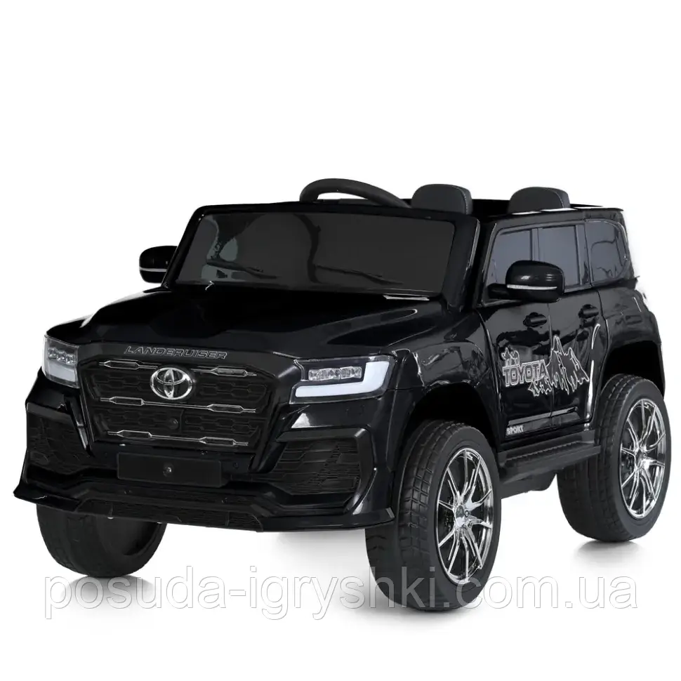 Дитячий електромобіль Джип Toyota Land Cruiser Bambi M 6138EBLR-2 з пультом керування та швидкістю до 8 км/год Чорний