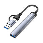 Концентратор СolorWay USB-A/USB-C 4-в-1 USB2.0х2/USB3.0/USB-C2.0 (CW-HUB06), фото 4