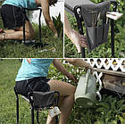 Садовий складаний стілець Gardlov 23731 для дачі та городу з органайзером, фото 10