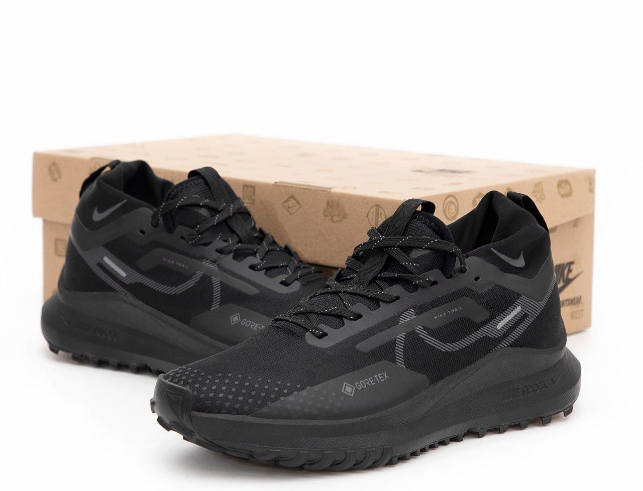 Чоловічі кросівки Nike Pegasus Trail 4 Gore-Tex Black Чорні Найк Пегасус текстиль гор-текс демісезон