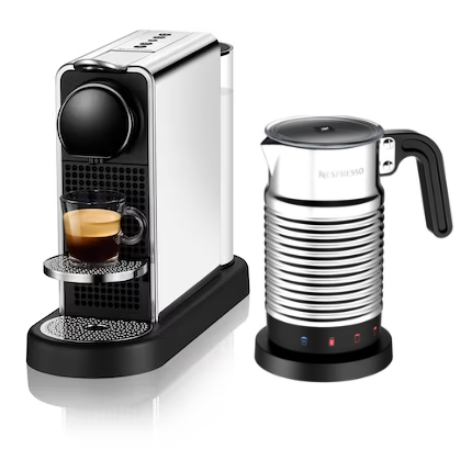 Капсульна кавоварка Nespresso CitiZ Platinum C140 Stainless steel + спінювач Aeroccino 4