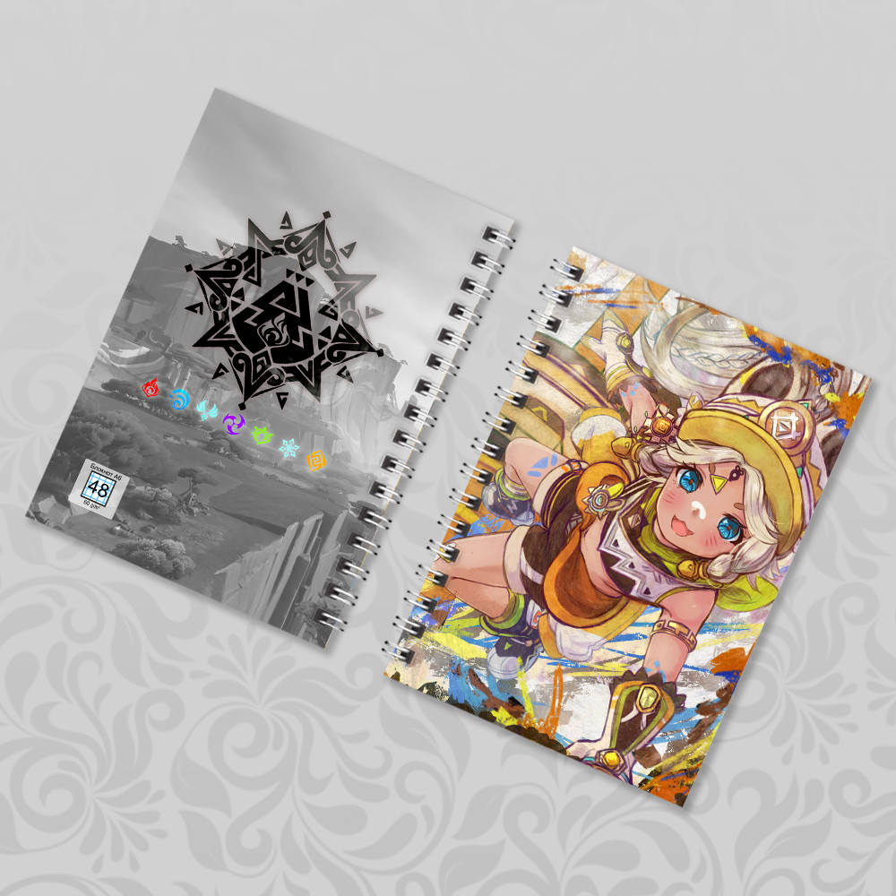 Блокнот А6 Genshin Impact Качіна (у клітинку на 48 аркушів), фото 1