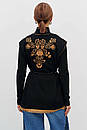 Камізелька чорна з вишивкою коричневою MKRM4231-1, фото 3