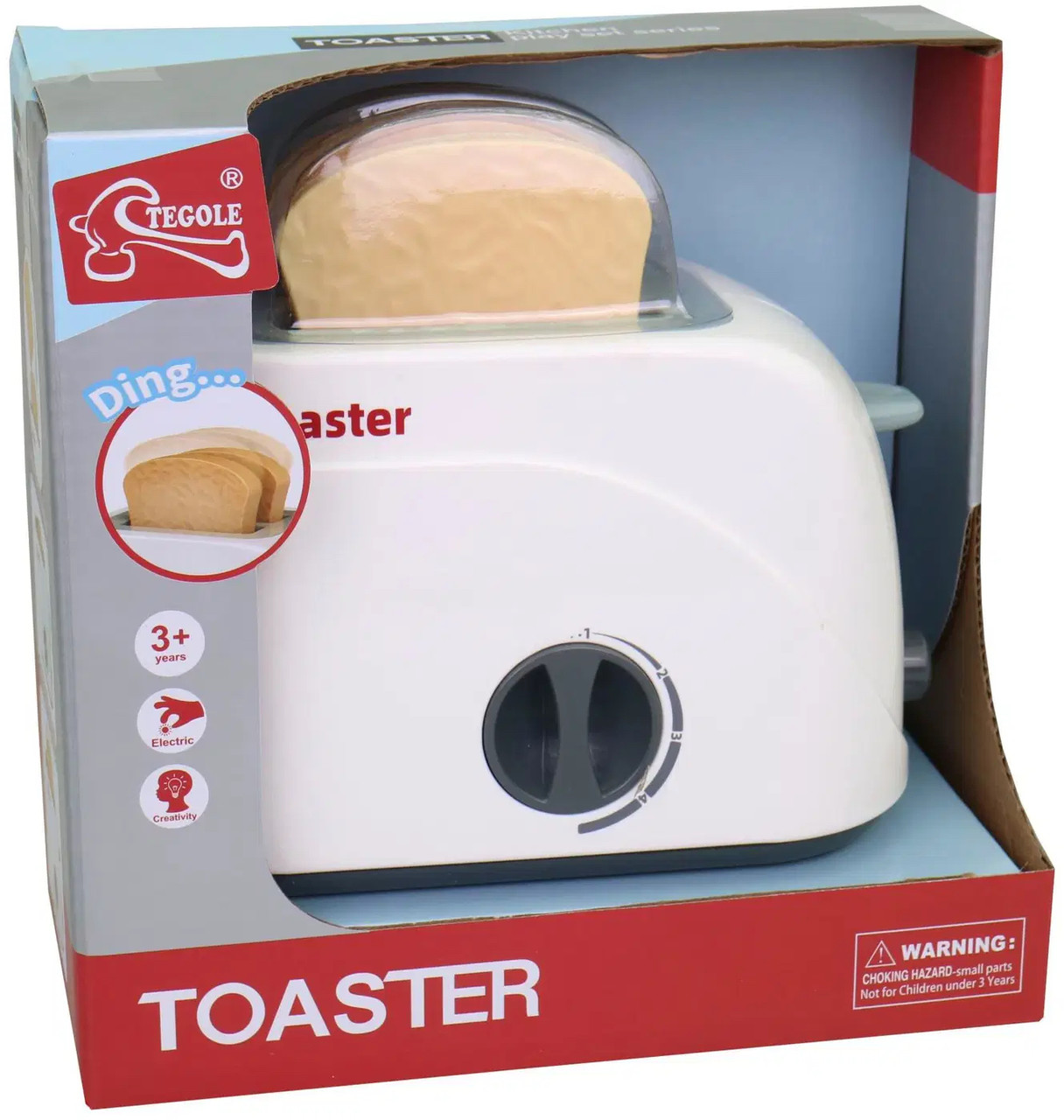 Дитяча побутова техніка тостер Tegole F 2302 підкидається хліб, фото 1