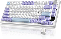 Клавіатура бездротова AJAZZ AK 820 PRO 75% Purple-White-Blue