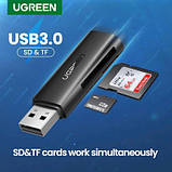 Популярний! Зчитувач флеш-карт Ugreen USB 3.0 Type-A for 2xSD 5Gb CM264 (60722) - Краща якість тільки на Nukleon.com.ua, фото 3