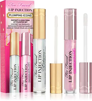 Набір блисків-пламперів для збільшення об'єму губ Too Faced Lip Injection Plumping Icons, 2 шт