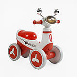 Дитячий біговел велобіг для дівчинки від 1.5 року 4х колісний з підсвічуванням та мелодіями УКРАЇНСЬКОЮ ОЗВУЧКОЮ, фото 2