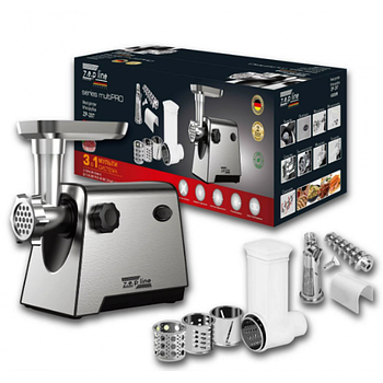 Електром’ясорубка 3в1 4000 Вт Соковитискач шинковка та насадка для ковбаси ZP-00207  (6)