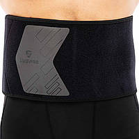 Пояс для тренажерного залу та схуднення SWEAT WAIST TRIMMER LiveUp LP8718 розмір 125x19,5x0,5 см чорний-сірий