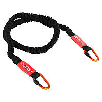 Еспандер трубчастий із карабіном у захисному рукаві RESISTANCE TUBE LiveUp LP8401-S навантаження низька