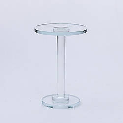 Тортівниця скляна на ніжці 12×18 см кругла стійка для торта, капкейків