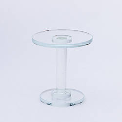 Тортівниця скляна на ніжці 12×13.5 см кругла стійка для торта, капкейків