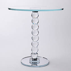 Тортівниця скляна на ніжці 30×32 см см підставка для торта, капкейків прозора