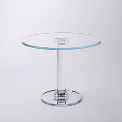 Тортівниця скляна на ніжці 30×24 см підставка для торта, капкейків прозора