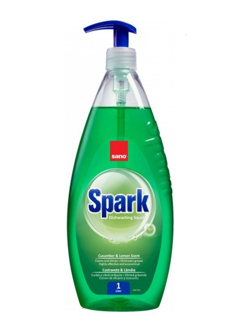 Засіб для миття посуду Sano Spark Лайм та огірок 1000 мл