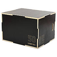 Бокс пліометричний тумба для кросфіту Пліобокс Wood Plyo box LiveUp LP8157 BOX-WOOD 1 шт 50х60х75 см